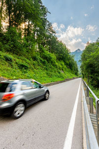 Car on road