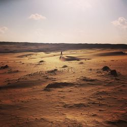 Scenic view of sandy beach