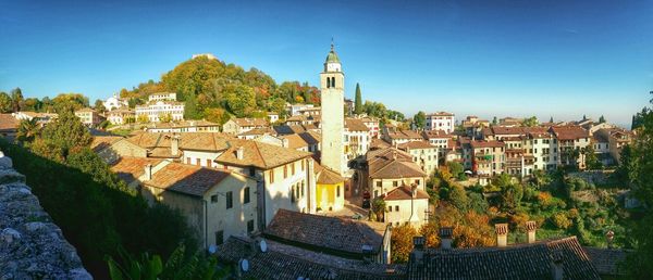 High angle shot of townscape