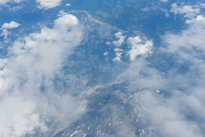 Aerial view of clouds in sky