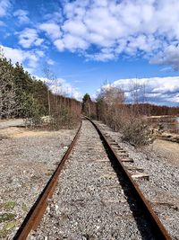 View of railroad tracks against sky