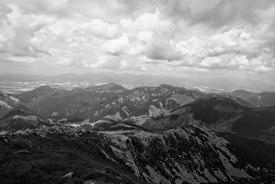 Scenic view of dramatic landscape against sky