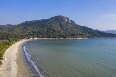 Aerial view of pui o beach, lantau, hong kong