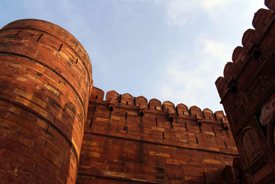 Low angle view of historical building against sky