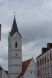 Low angle view of buildings against sky