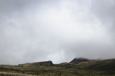 Low angle view of mountain against sky