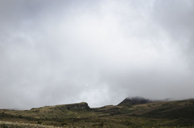 Low angle view of mountain against sky