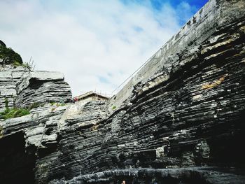 Low angle view of built structure against sky