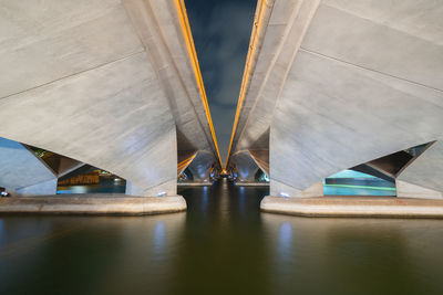 High angle view of bridge over river