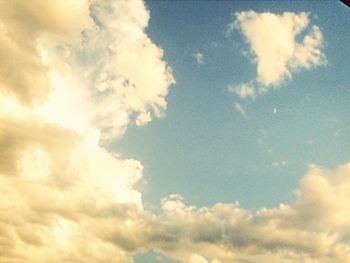 Low angle view of cloudy sky