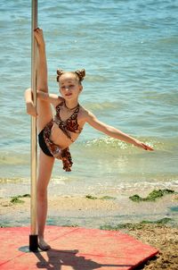 Full length of woman at beach