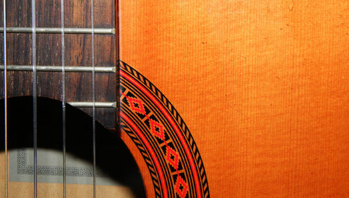 Close-up of classical guitar