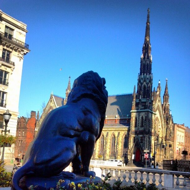 Seated Lion Statue