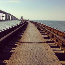 View of bridge over sea