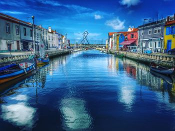 View of canal along buildings