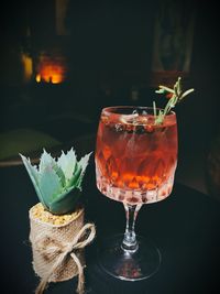 Close-up of drink on table