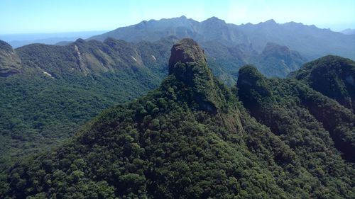 Scenic view of rocky mountains