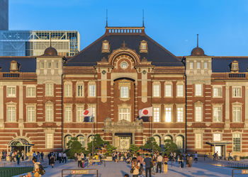 View of marunouchi side of tokyo railway station in the chiyoda city, tokyo, japan. 