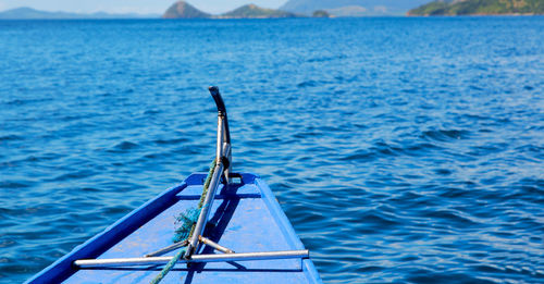 Sailboat sailing in sea