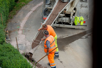 Man working on road