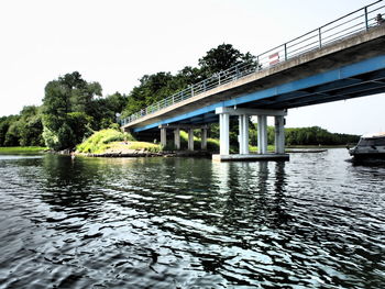 Bridge over river against sky