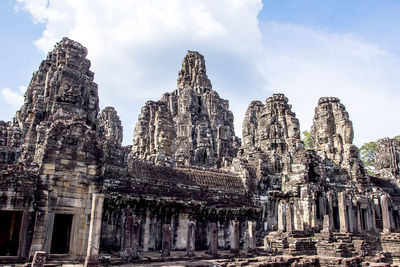 Low angle view of temple against sky