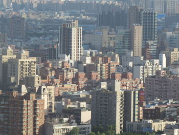Aerial view of buildings in city