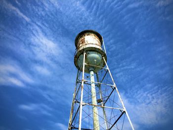 Low angle view of lighthouse against sky