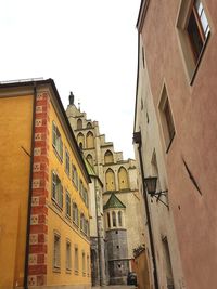 Low angle view of buildings against sky