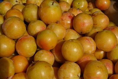 Full frame shot of fruits for sale in market