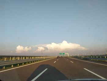 Highway against sky