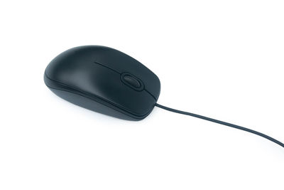 Close-up of mobile phone over white background