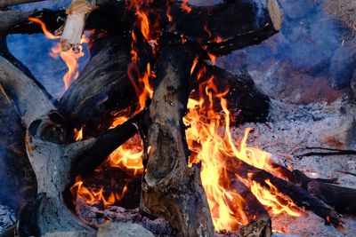 Close-up of bonfire