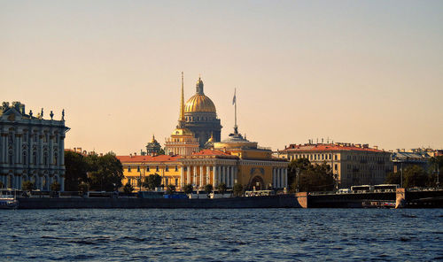 View of buildings against sky in city