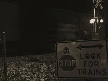 Close-up of illuminated sign