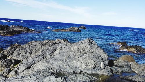 Scenic view of sea against sky