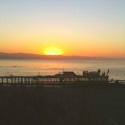 Scenic view of beach during sunset