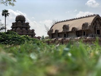 Panoramic view of historic building against sky