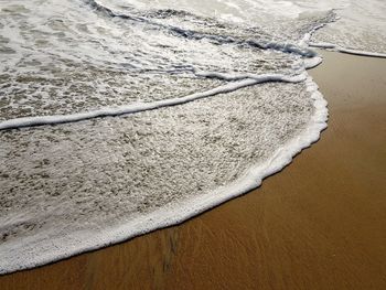 Close-up of sand on beach