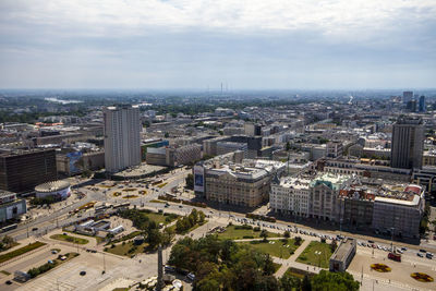 High angle view of cityscape