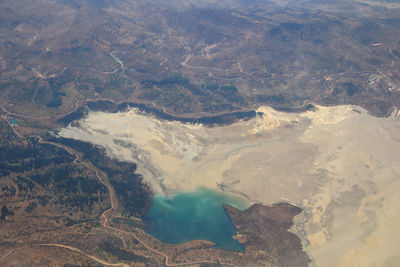 Aerial view of dramatic landscape