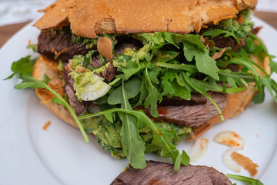 Close-up of food in plate