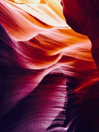 Full frame shot of rock formation at antelope canyon