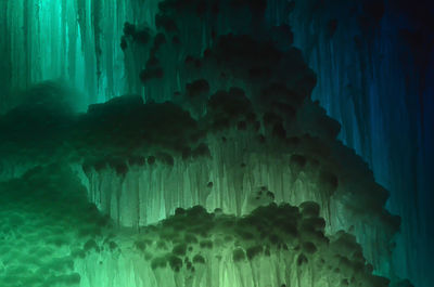 Close-up of rock formations in cave