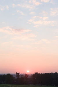 Scenic view of sunset against sky