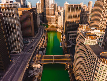 Aerial view of buildings in city