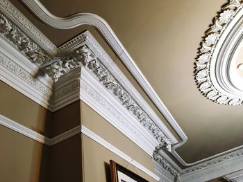 Low angle view of ornate ceiling