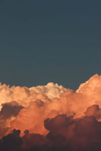 Low angle view of cloudscape against sky during sunset