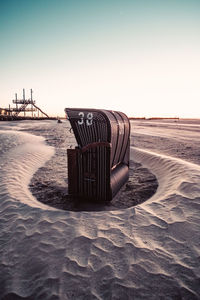 Lifeguard hut on beach