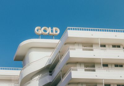 Low angle view of building against clear sky